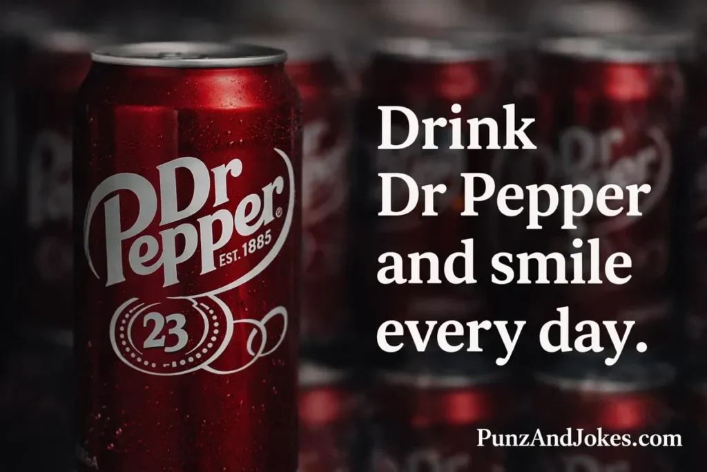 Drink Dr- Pepper and smile every day.