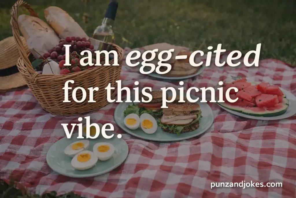 I am egg-cited for this picnic vibe.