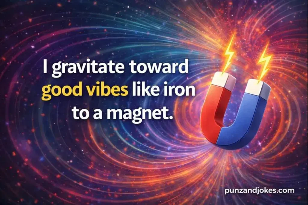 I gravitate toward good vibes like iron to a magnet.