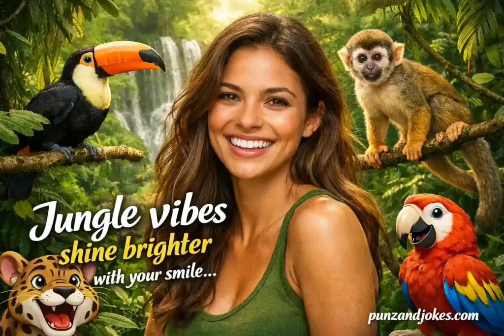 Jungle vibes shine brighter with your smile.