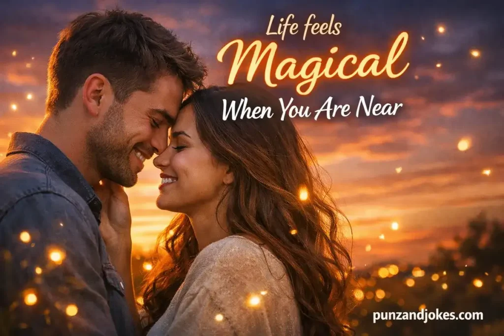 Life feels magical when you are near.