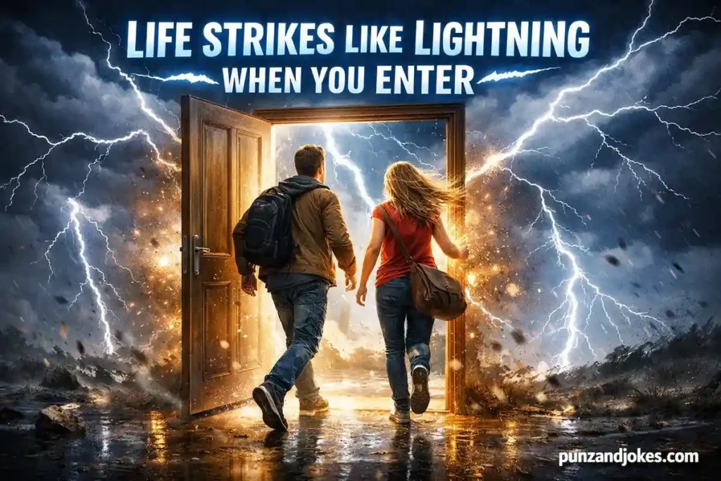 Life strikes like lightning when you enter.