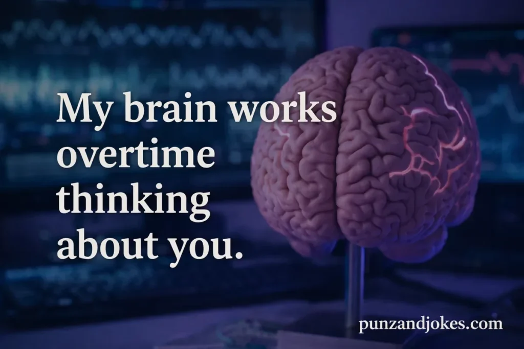 My brain works overtime thinking about you.