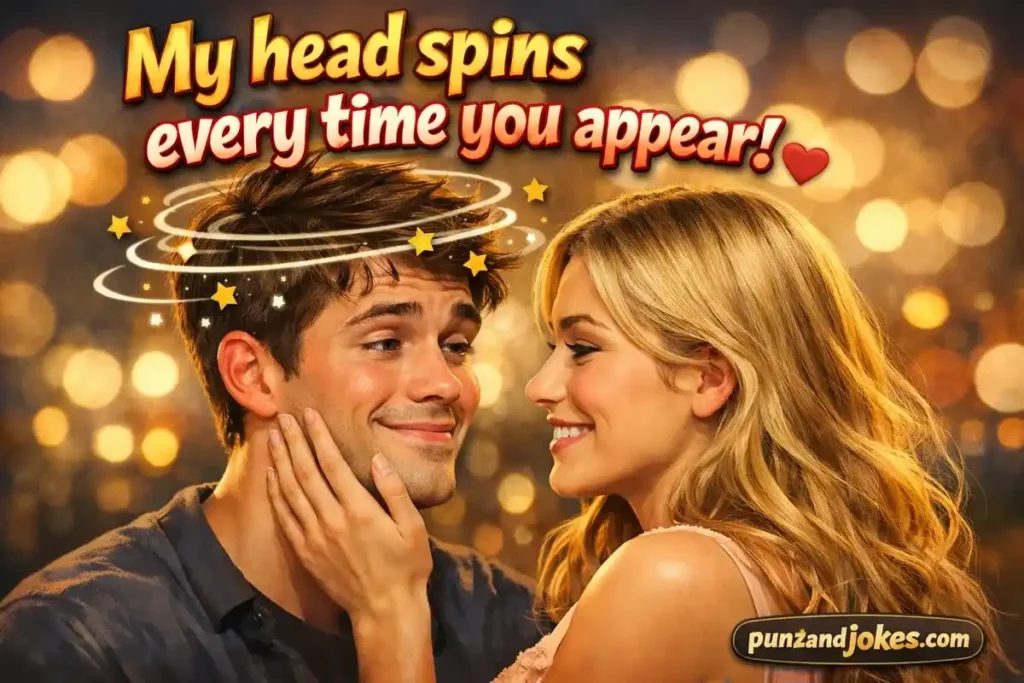 My head spins every time you appear.