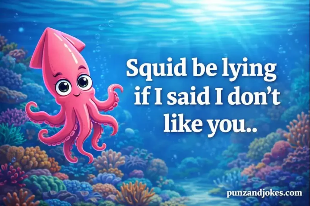 Squid be lying if I said I don’t like you.