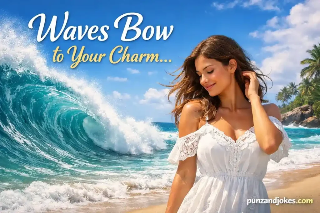 Waves bow to your charm.