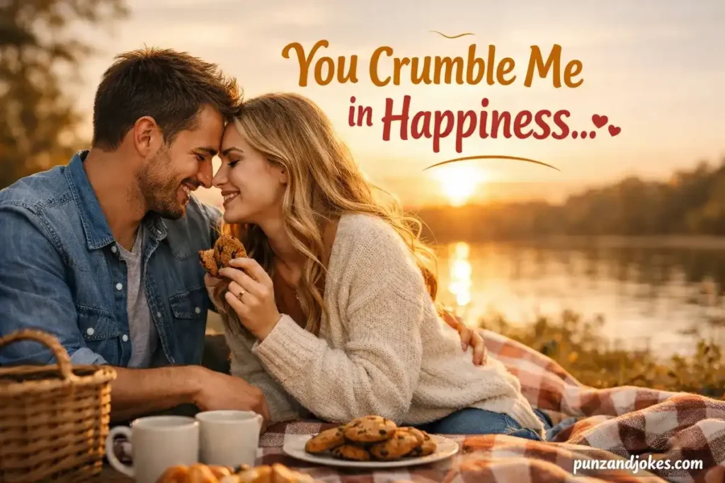 You crumble me in happiness.