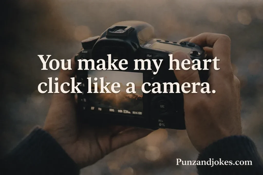 You make my heart click like a camera.