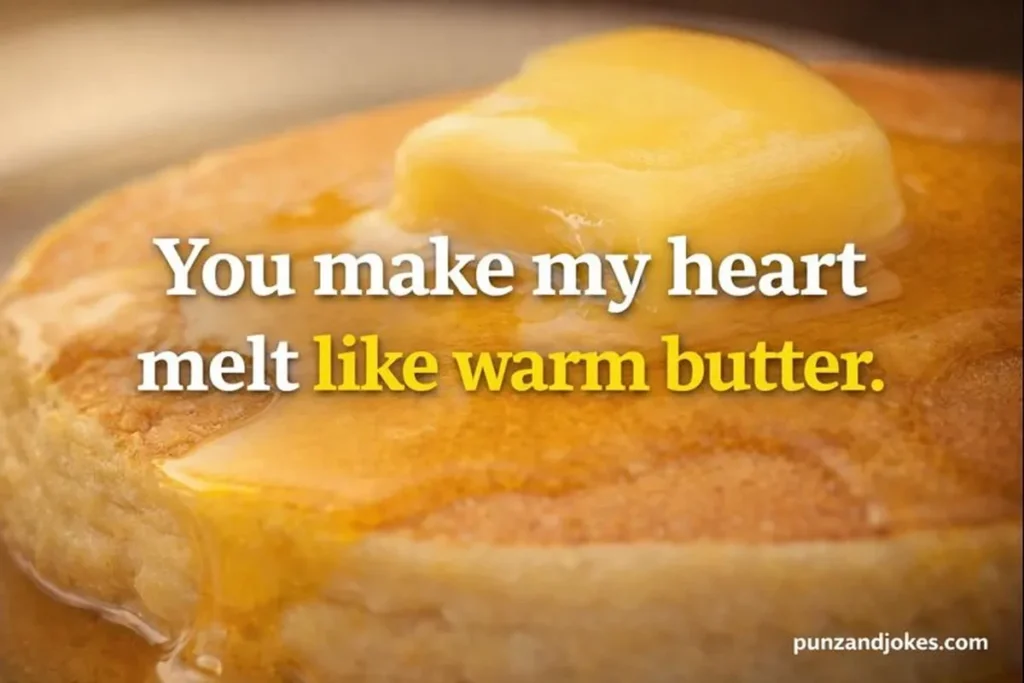 You make my heart melt like warm butter.