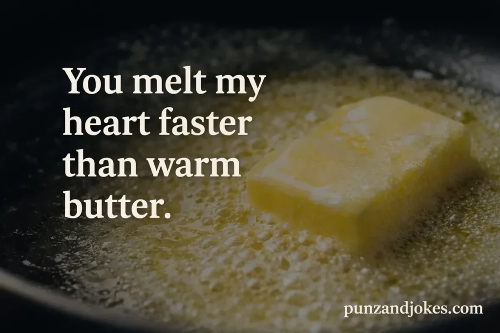 You melt my heart faster than warm butter.