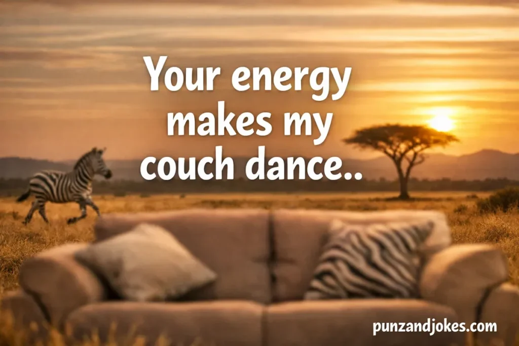Your energy makes my couch dance.
