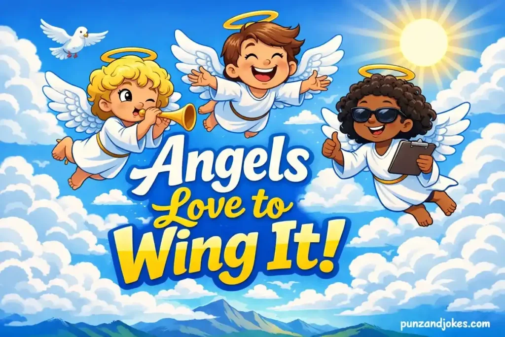 Angels love to wing it.