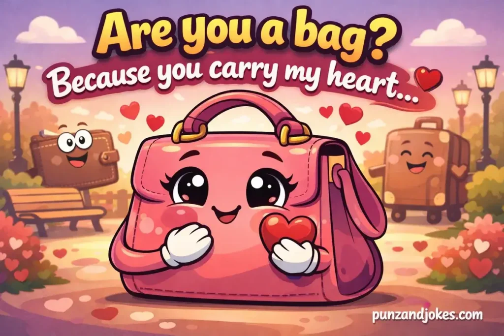Are you a bag? Because you carry my heart.