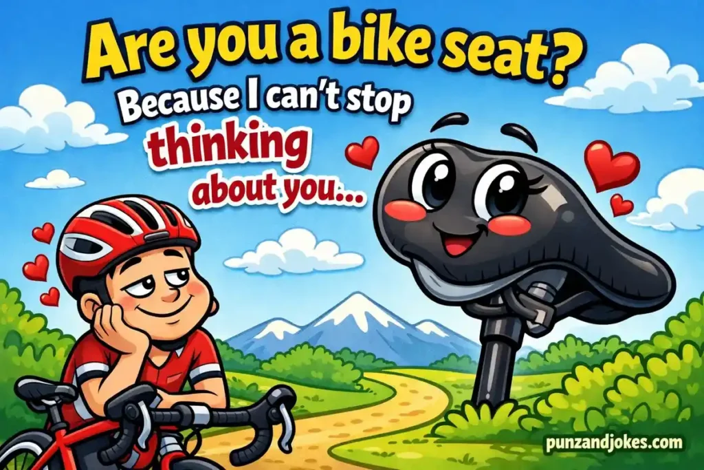 Are you a bike seat? Because I can’t stop thinking about you.