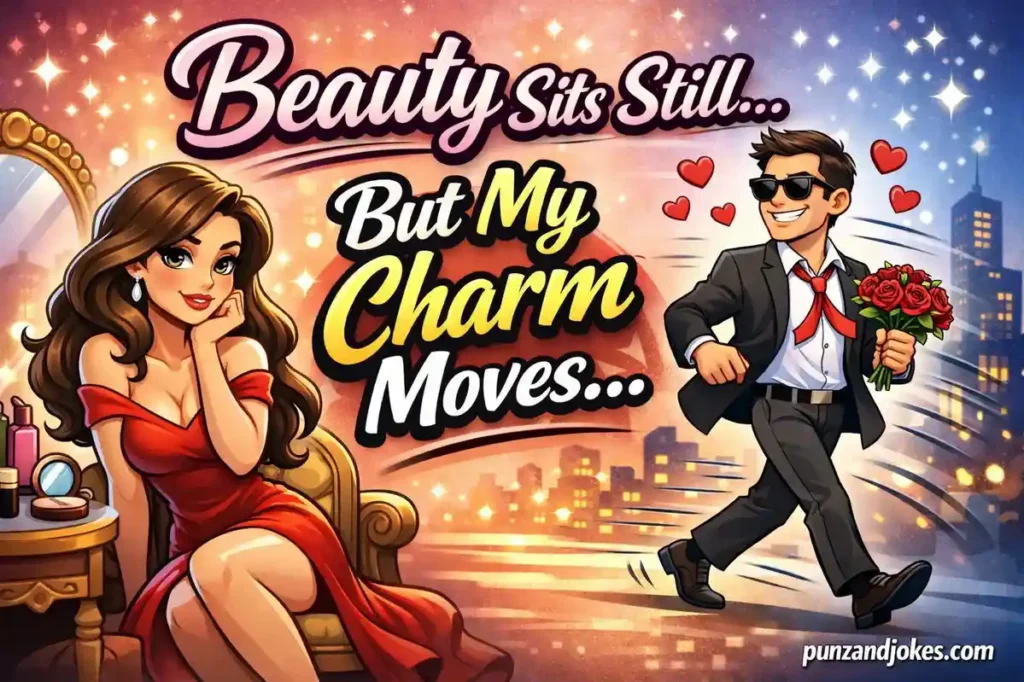 Beauty sits still but my charm moves.