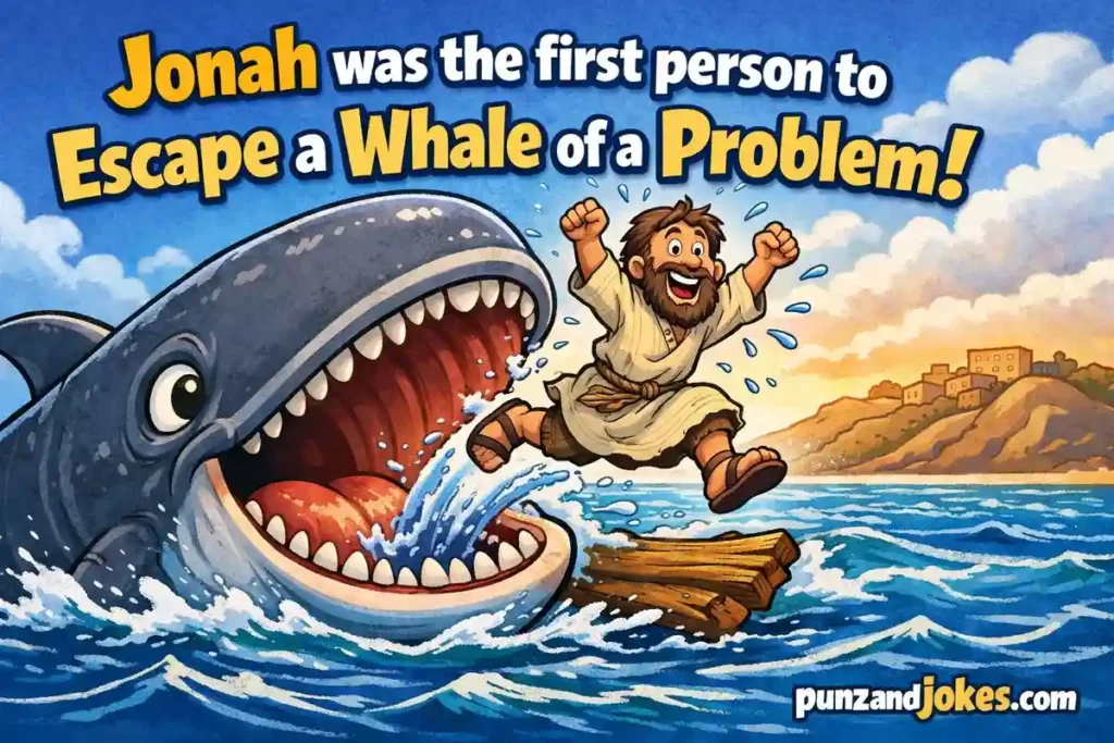 Jonah was the first person to escape a whale of a problem.