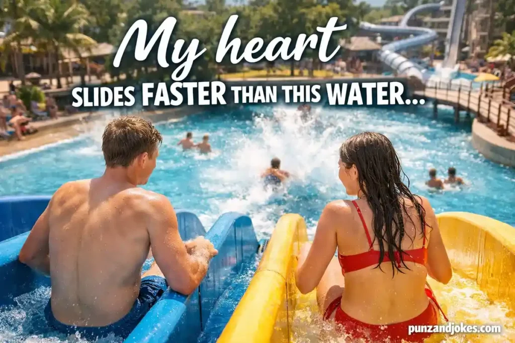 My heart slides faster than this water.