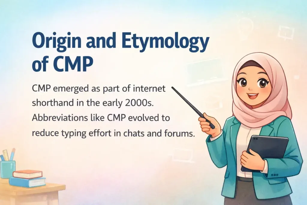 Origin and Etymology of CMP