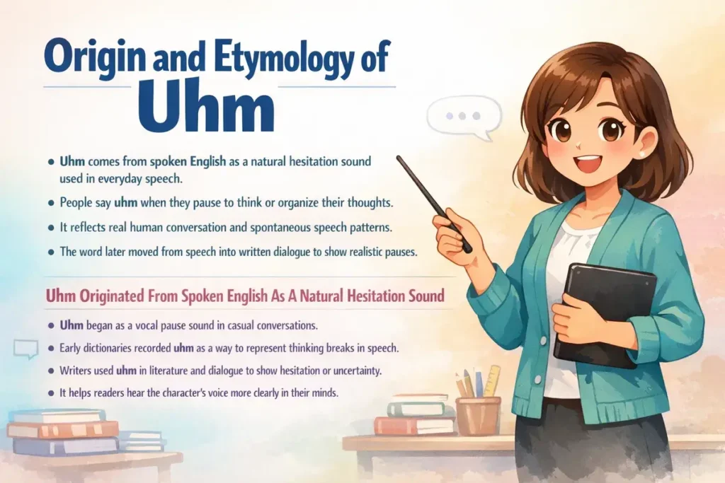 Origin and Etymology of Uhm