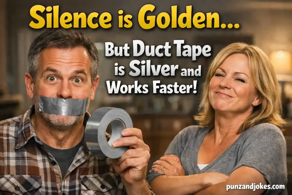 Silence is golden but duct tape is silver and works faster.