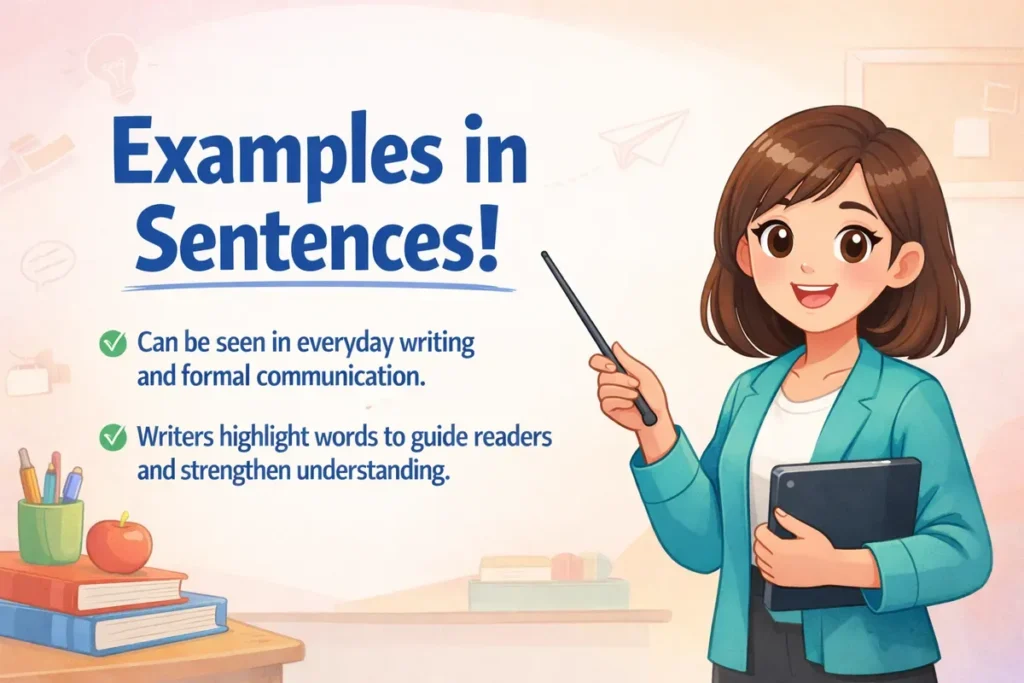 Examples in Sentences