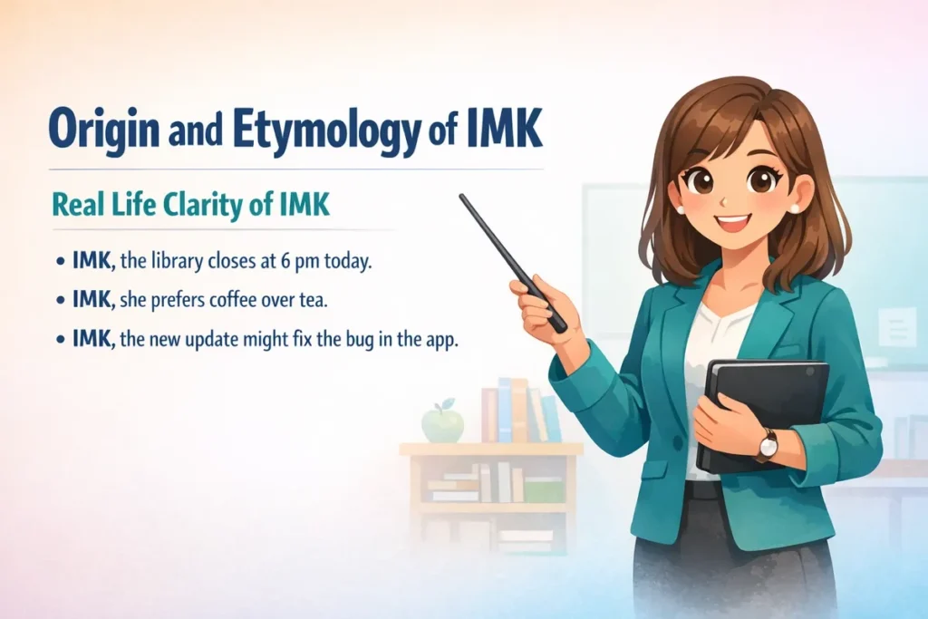 Origin and Etymology of IMK